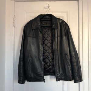 Vintage Black Leather Jacket - Nicole Miller